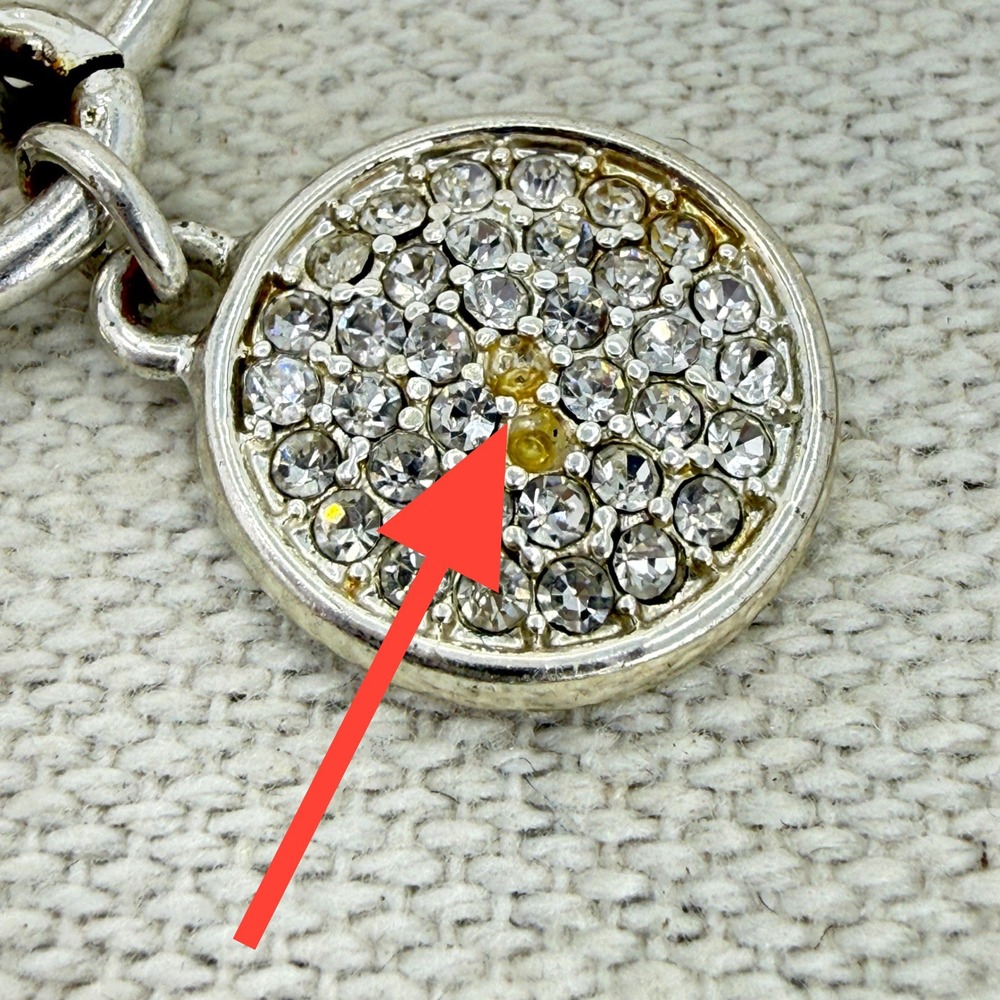 Anne Klein Silver Tone‎ Crystal Charm Toggle Bracelet - Picture 4 of 8